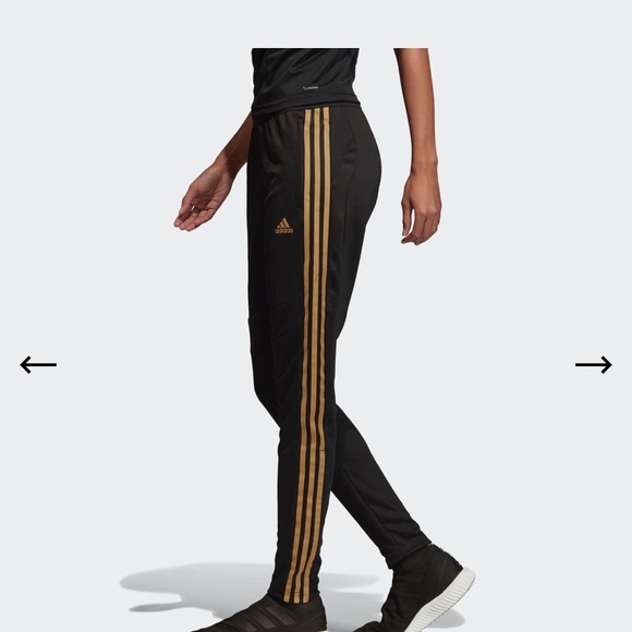 gold adidas tiro pants